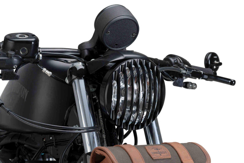 Max Model Headlight Protector Black For Harley Davidson Sportster 1200 Custom XL1200C 1996-2019