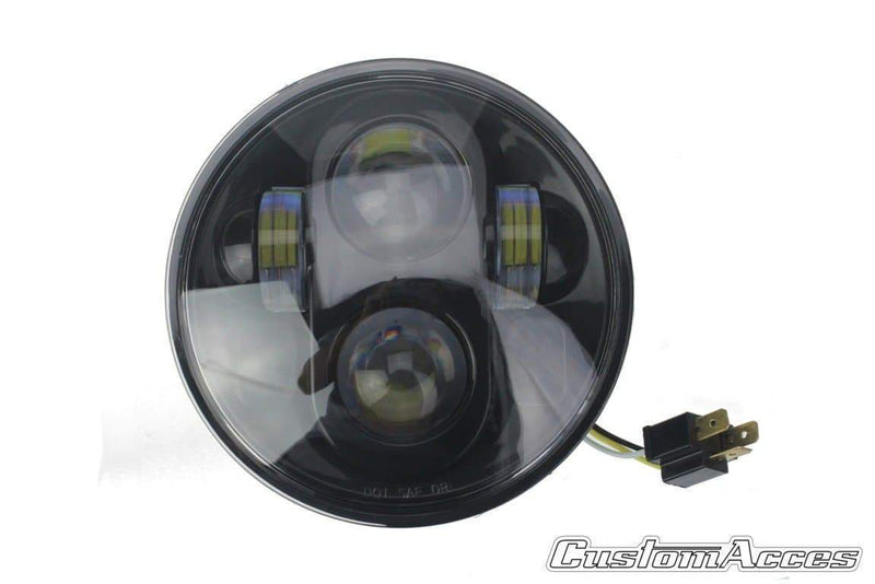 Ovni Headlight Black For Harley Davidson Dyna FLSTSB 2008-2011