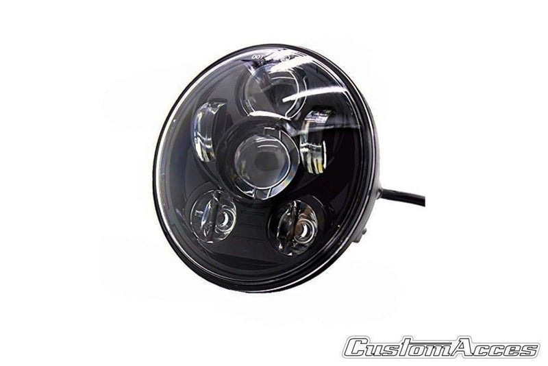 Ovni II Headlight Black For Harley Davidson Dyna FLSTSB 2008-2011