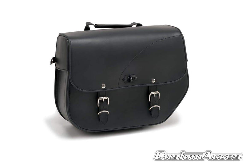 Customacces Sant Louis Left Saddlebag With Metal Base No Support Included Black For Harley Davidson Sportster 1200 Custom XL1200C 2004-2019