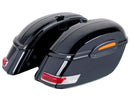 Customacces Touring Left Pannier/Rigid Saddlebag No Support Included Black For Harley Davidson Sportster 1200 Custom XL1200C 2004-2019
