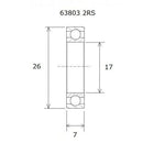 Max Bearing - 17 X 26 X 7 MM