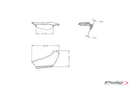 Side Downforce Spoilers Black / Black For Kawasaki ZZR 1400 2006-Current
