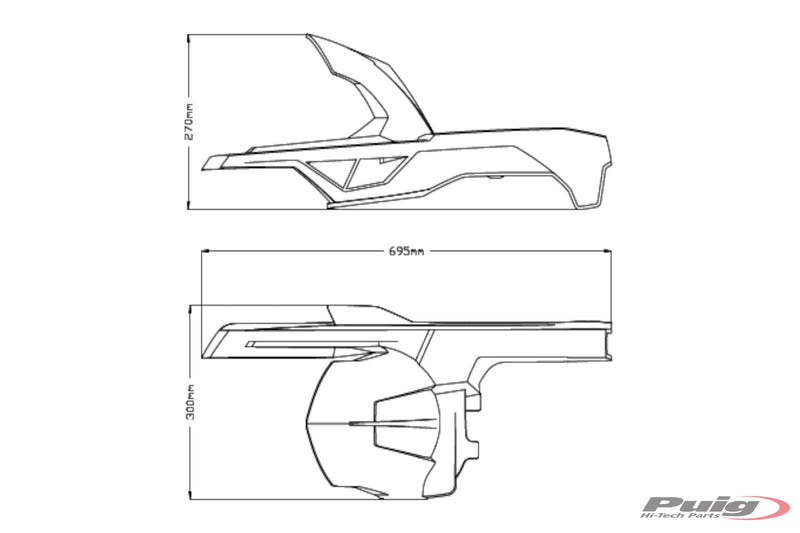 Hugger Carbon Look For BMW F900 R 2020-Current