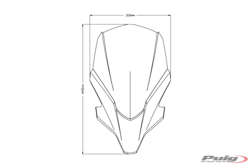 Touring Screen Black (Opaque) For Yamaha MT-07 2021-Current