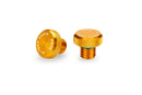 Mirror Hole Screw Plugs For M10 / 150 RH Thread x 2 Gold