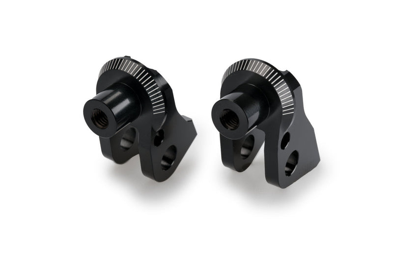 Footpeg Adaptors Rider Black Anodised Aluminium For Honda NT 1100 2022-Current