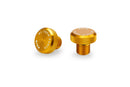 Mirror Hole Screw Plugs For M10 / 125 LH & RH Threads Gold