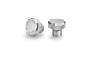 Mirror Hole Screw Plugs For M10 / 125 LH & RH Threads Silver