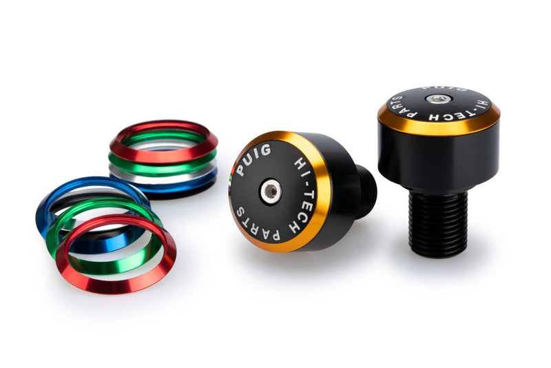 Balance Bar Ends for Handlebars Black w /  Coloured Rings