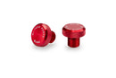 Mirror Hole Screw Plugs For M10 / 125 LH & RH Threads Red