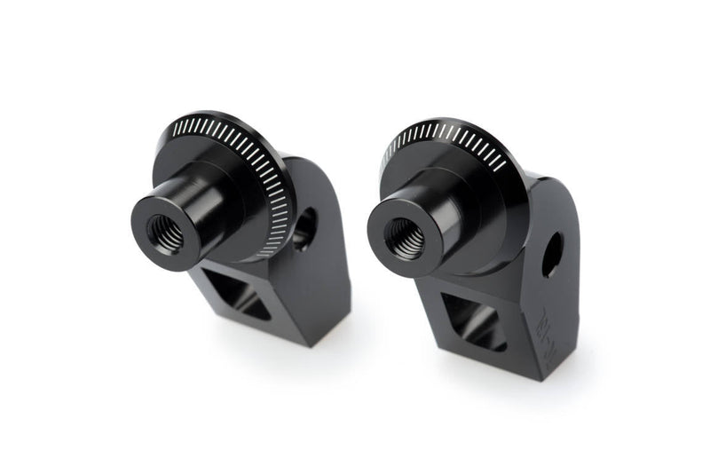 Footpeg Adaptors Rider Black Anodised Aluminium For Triumph Tiger 1200 Alpine / Desert 2021-2021