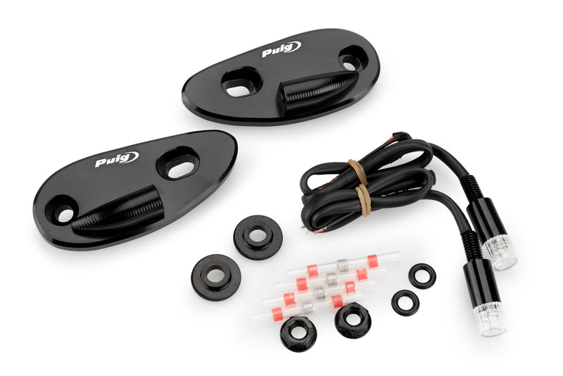 Mirror Caps with Integrated Indicator Black For Honda CBR1000RR 2017-2019