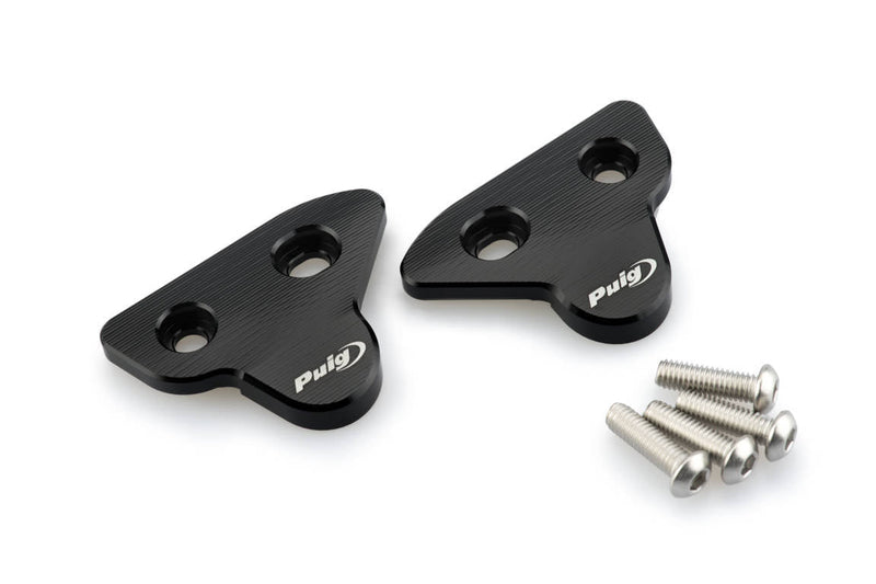 Aluminium Mirror Caps Black For Yamaha YZF-R7 2022-Current