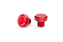 Mirror Hole Screw Plugs For M10 / 125 RH Thread x 2 Red