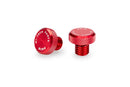 Mirror Hole Screw Plugs For M10 / 150 RH Thread x 2 Red