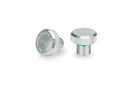 Mirror Hole Screw Plugs For M10 / 125 RH Thread x 2 Silver