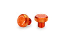Mirror Hole Screw Plugs For M10 / 150 RH Thread x 2 Orange