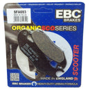 EBC SFA693 Scooter Organic Front Left Brake Pads Black