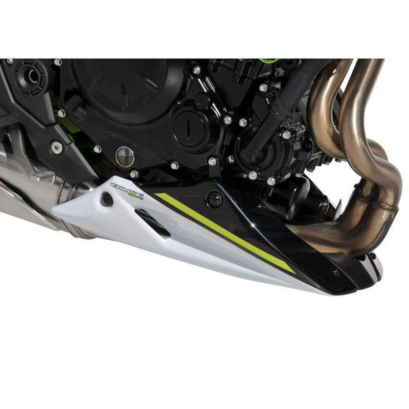 Belly Pan For Met White/Met Black/Met Green (Pearl Blizzard/Spark Black/Candy Lime Green) For Kawasaki Z 650 2020-Current