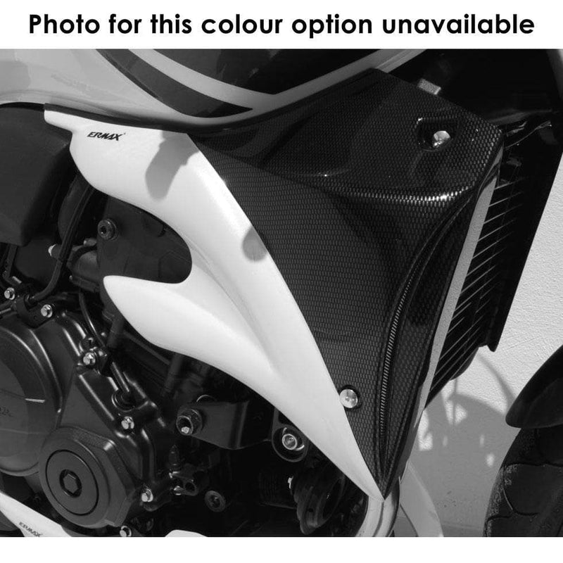 Bi-Colour Radiator Cheeks For Met Burgundy/Carbon Look (Pearl Sienna Red) For Honda CB 600 F Hornet 2007-2010