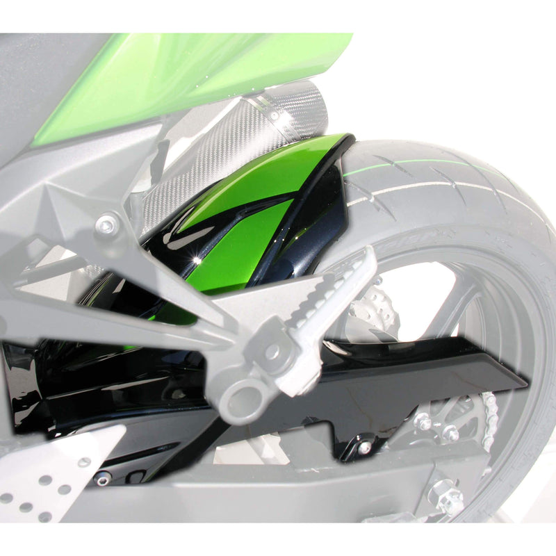 Hugger For Metallic Black and Metallic Green (Metallic Lime Green/Diablo Black) For Kawasaki Z 750 2007-2012