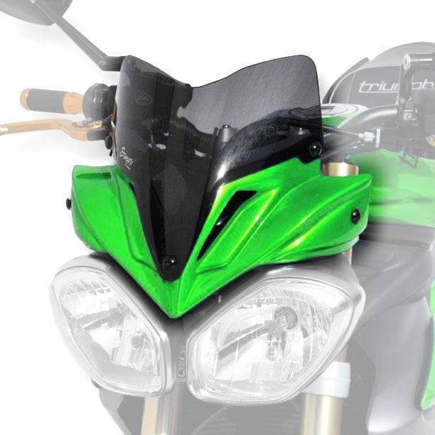 Nose Fairing For Cosmic Green with Dark Smoke Screen For Triumph Street Triple 675 2013-2013