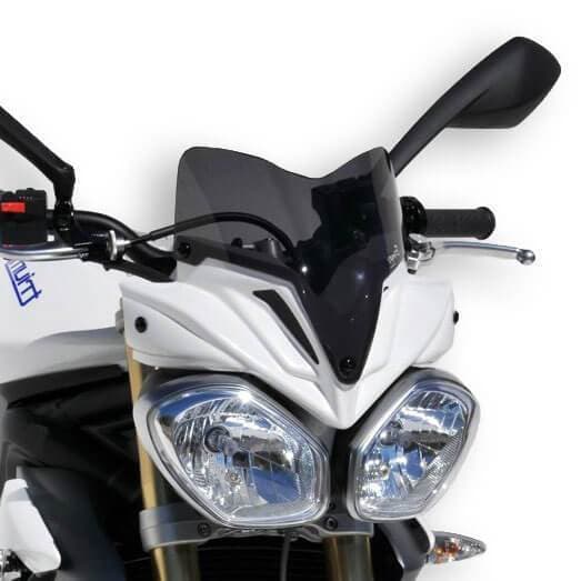 Nose Fairing For Crystal White with Dark Smoke Screen For Triumph Street Triple 675 2013-2015