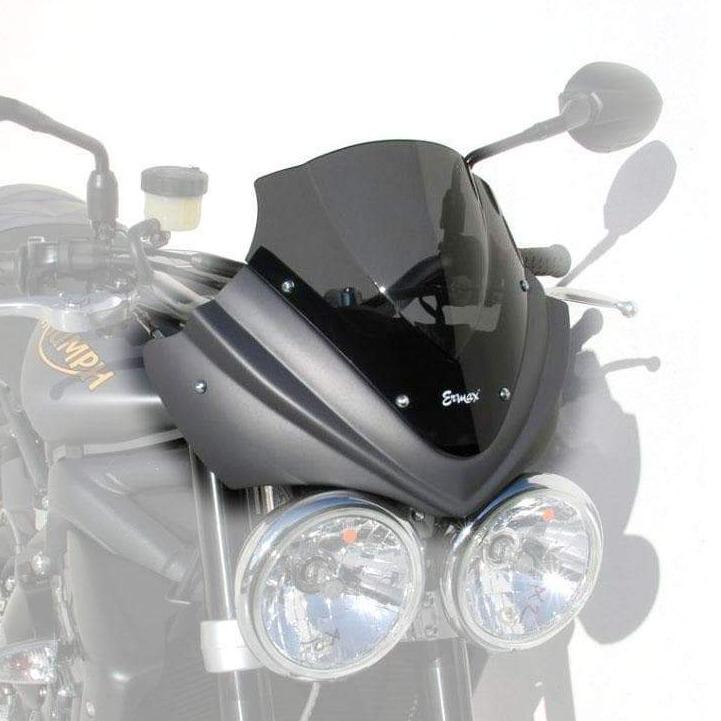 Nose Fairing For Graphite Matt Grey with Dark Smoke Screen For Triumph Street Triple 675 R 2009-2011