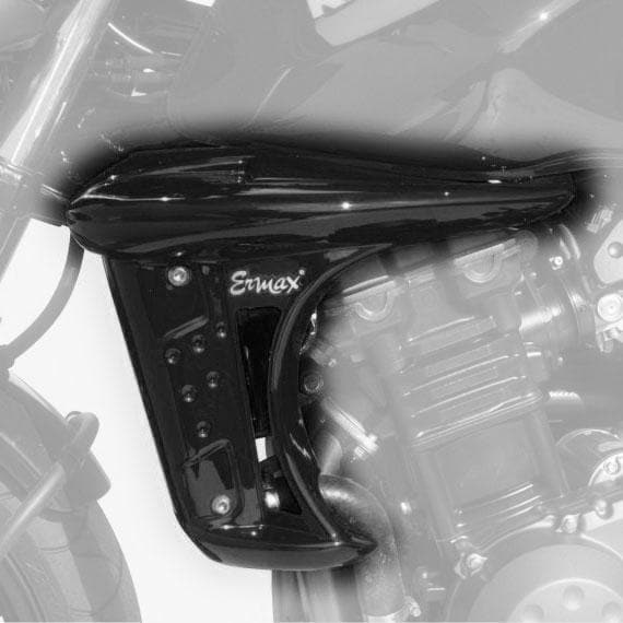 Radiator Cheeks For Gloss Black (Ebony Black) For Kawasaki Z 750 2004-2006