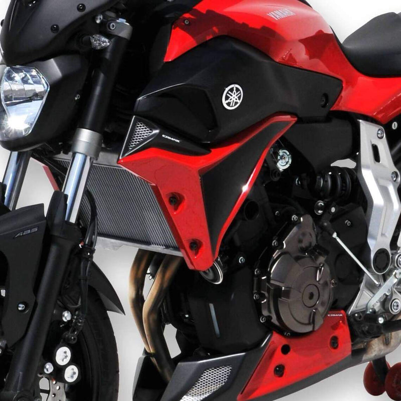 Radiator Cheeks For Matt Black/Gloss Red (Matte Black/Vivid Cocktail Red) For Yamaha MT-07 2014-2014