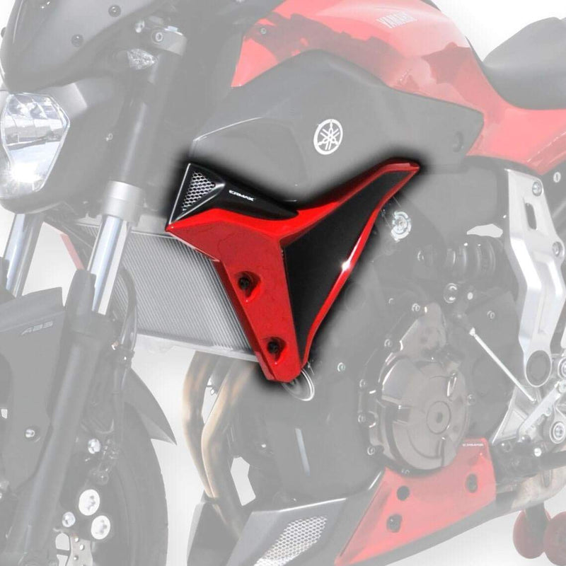 Radiator Cheeks For Matt Black/Gloss Red (Matte Black/Vivid Cocktail Red) For Yamaha MT-07 2014-2014