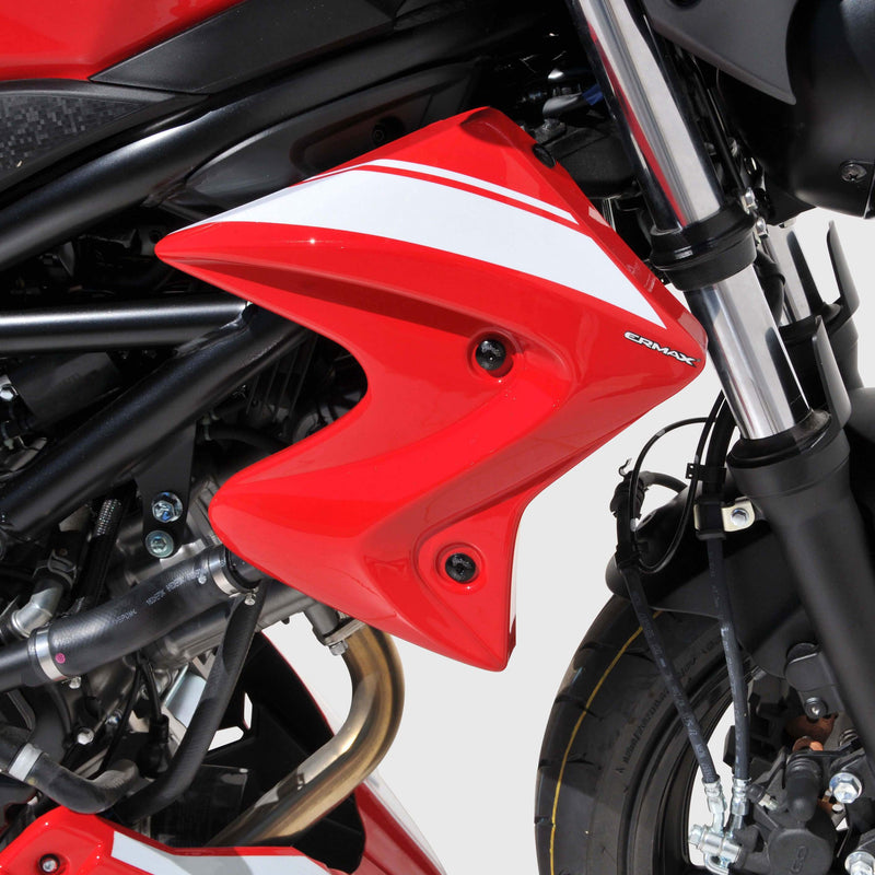 Radiator Cheeks For Metallic Red/Metallic White (Mirage Red/Glacier White) For Suzuki SV 650 N 2016-2018