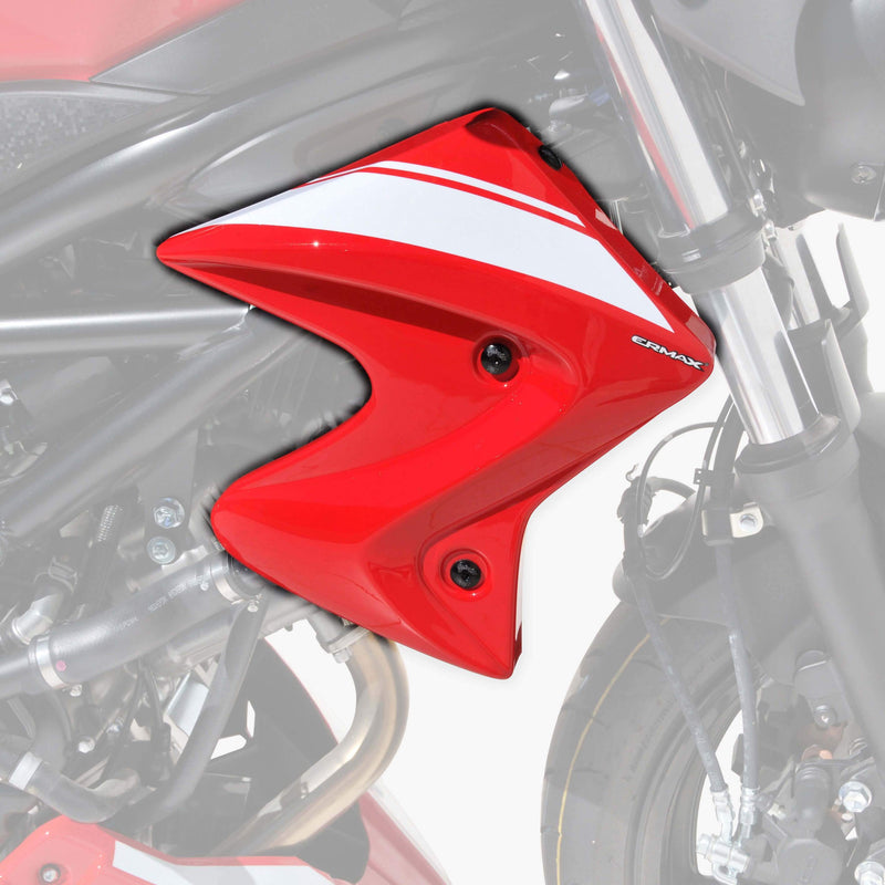 Radiator Cheeks For Metallic Red/Metallic White (Mirage Red/Glacier White) For Suzuki SV 650 N 2016-2018