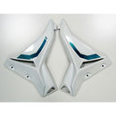 Radiator Cheeks For Metallic White/Metallic Blue (Bluish White/Blue Turqoise) For Yamaha MT-07 2017-2017