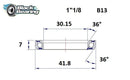 Headset Bearing - 30.15 X 41.8 X 7 MM | 36°/36°