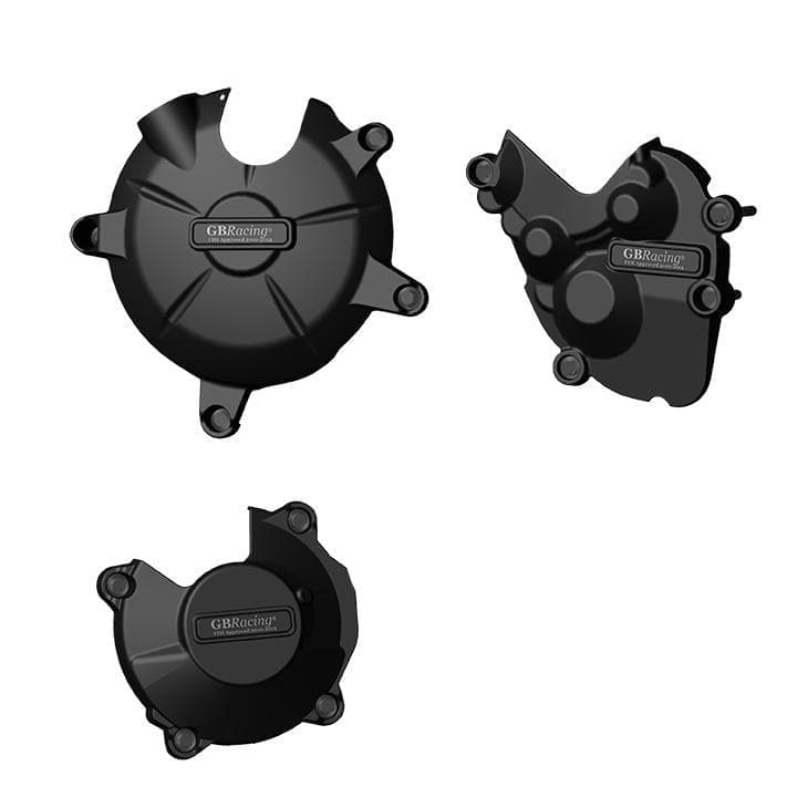 Engine Cover Set Black For Kawasaki ZX6-R 2007-2008