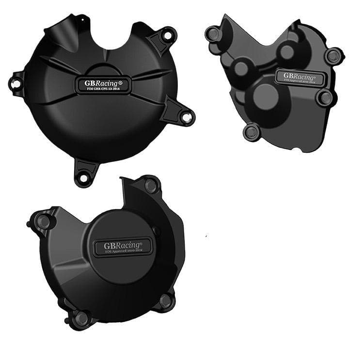 Engine Cover Set Black For Kawasaki ZX6-R 636 2013-Current