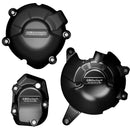Secondary Engine Cover Set Black For Kawasaki Z 900 2017-Current