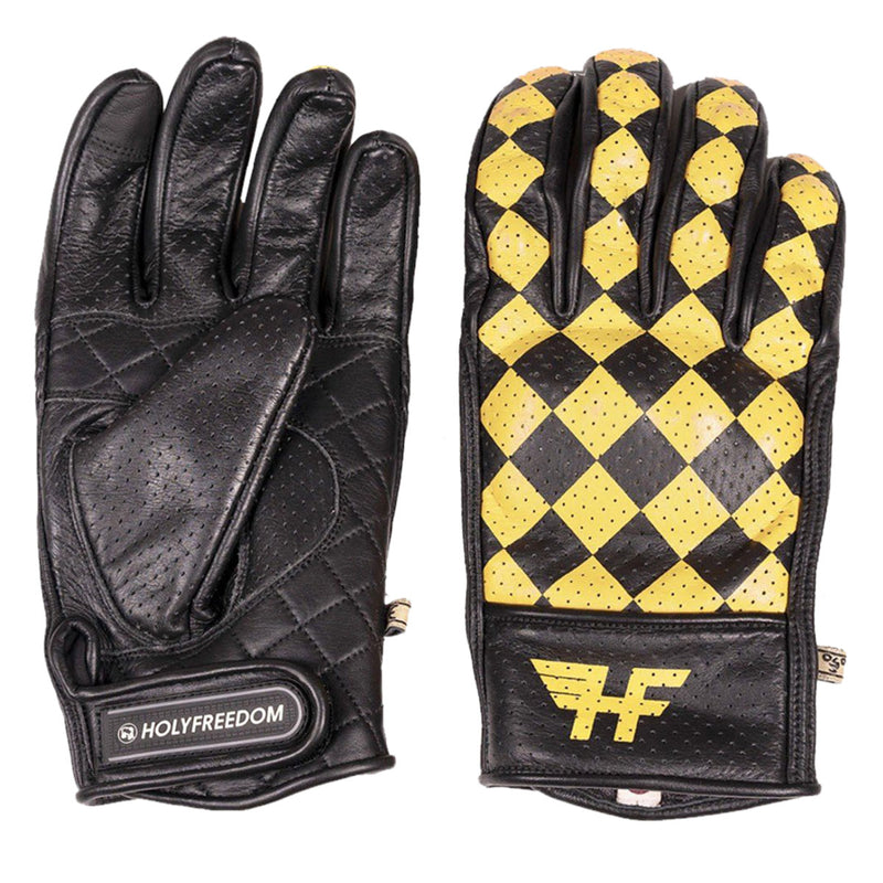 Holy Freedom Bullit Leather Gloves Black / Yellow