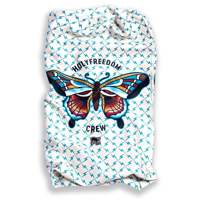 Holy Freedom Butterfly Multifunctional Bandana White / Blue