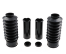 6-Piece Fork Tube Cover Kit Long Gloss Black For Indian: 18-22 Scout Bobber Long