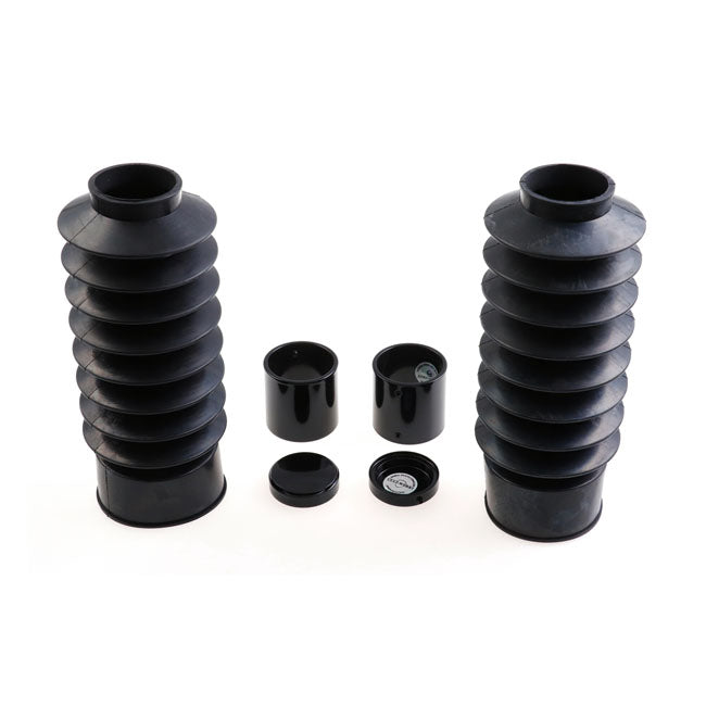 6-Piece Fork Tube Cover Kit Short Gloss Black For Indian: 18-22 Scout Bobber