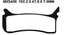 EBC EPFA406HH Extreme Pro Sintered Front Left Brake Pads - 102.2 x 47.8 x 7.9mm