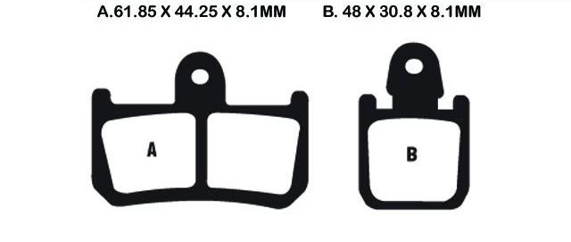 EBC EPFA442/4HH Extreme Pro Front Left Sintered Brake Pads - Pack Of 4