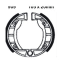EBC 909 Motorcycle Replacement Front Left Brake Shoes - 105 x 20mm