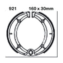 EBC 921 Motorcycle Replacement Rear Left Brake Shoes - 160 x 30mm