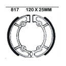 EBC 817 Motorcycle Replacement Rear Left Brake Shoes - 120 x 25mm