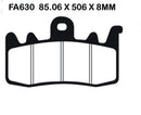EBC EPFA630HH Extreme Pro Sintered Front Left Brake Pads - 85.06 x 50.6 x 8mm