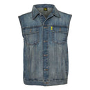 Motorcycle Storehouse Denim Vest Stonewashed Blue